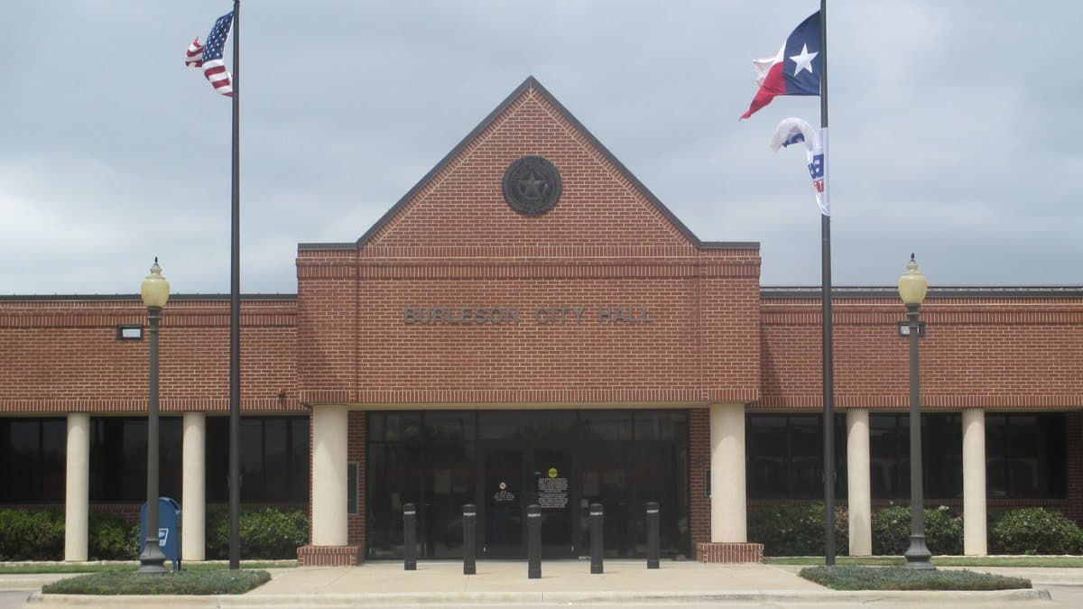Aerial view of Burleson, Texas