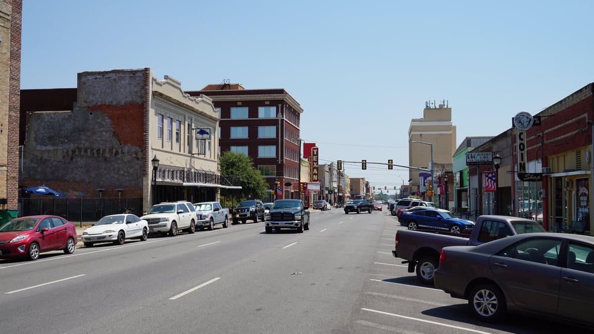 Aerial view of Greenville, Texas