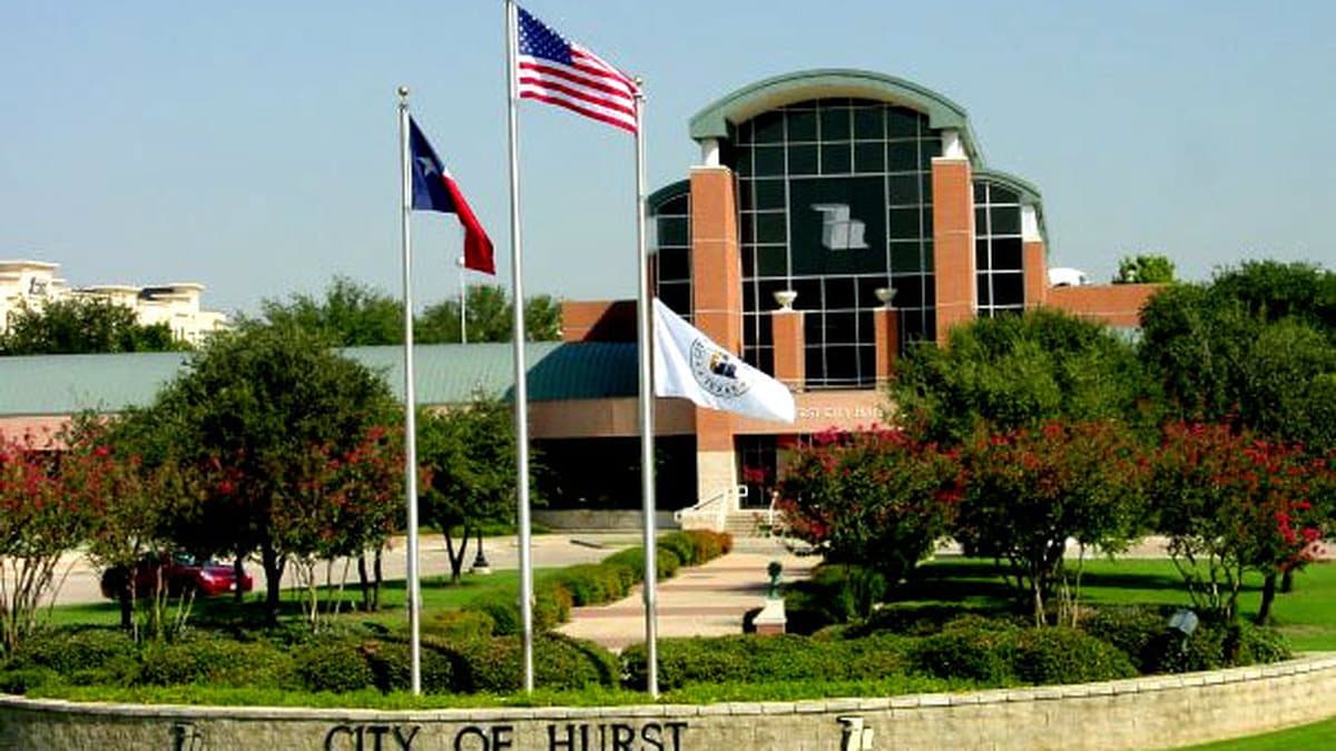 Aerial view of Hurst, Texas