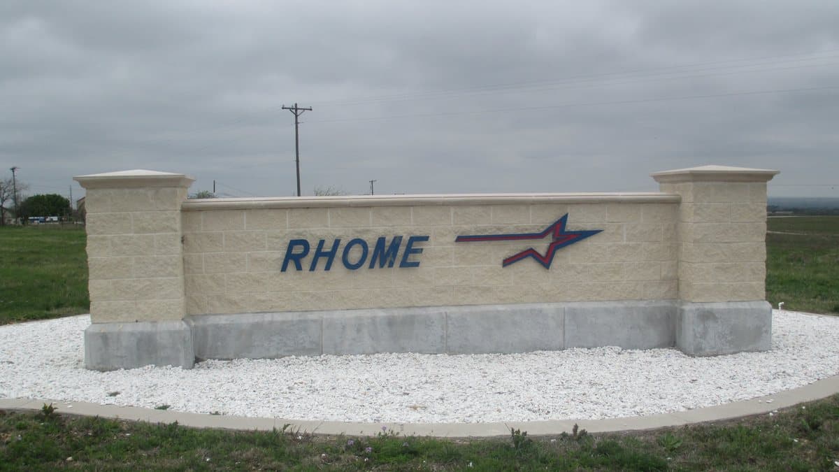 Aerial view of Rhome, Texas