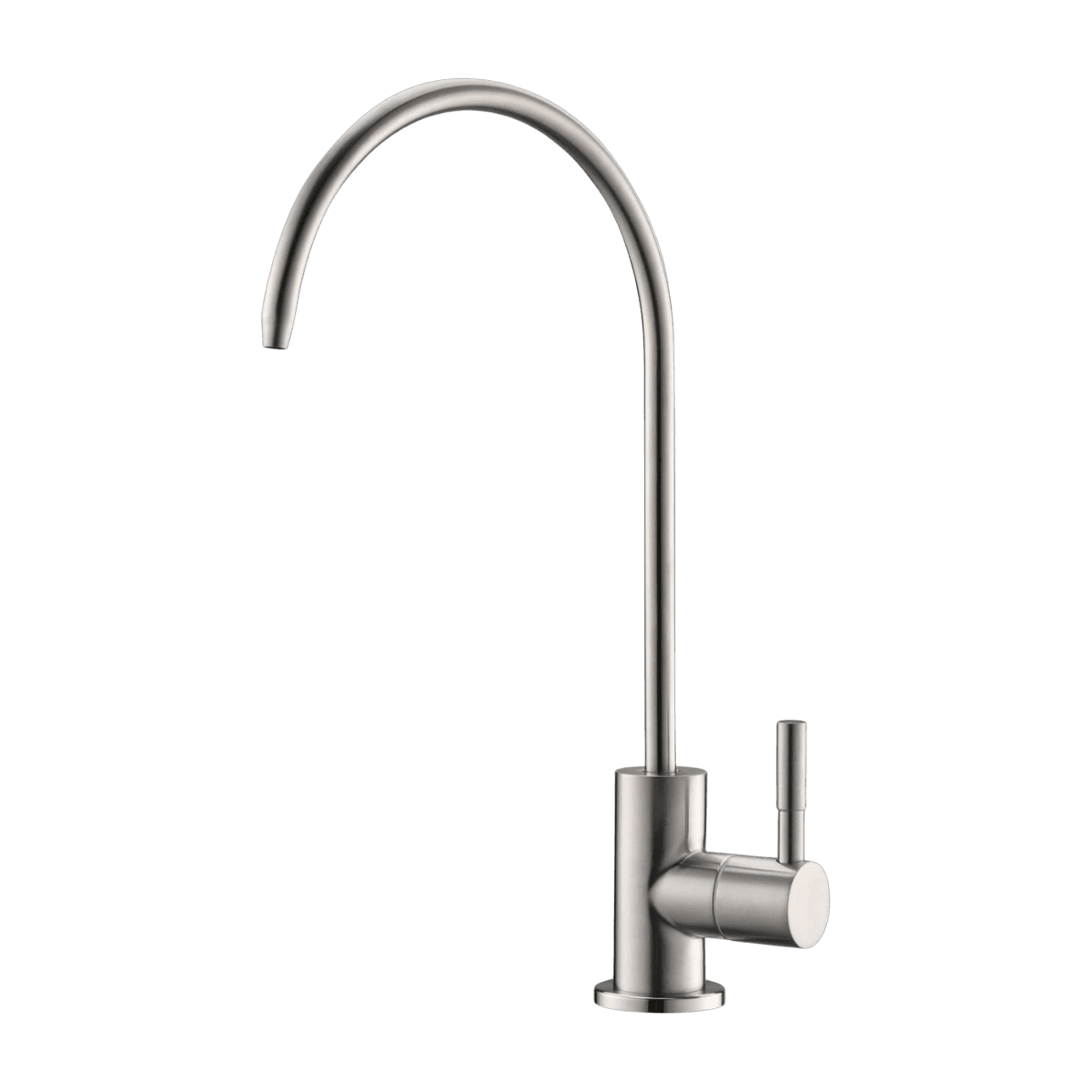 Brushed nickel drinking water faucet