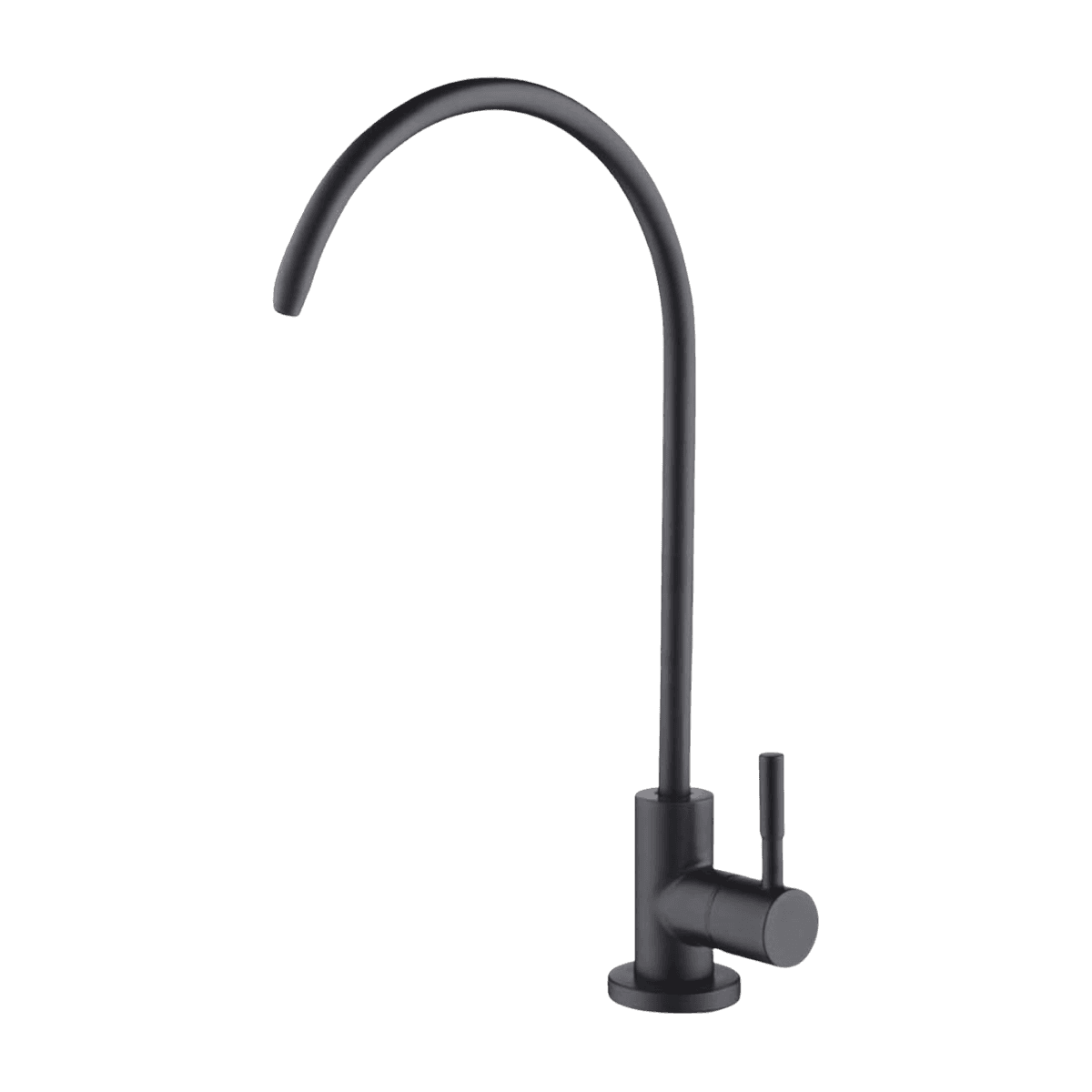 Matte black drinking water faucet