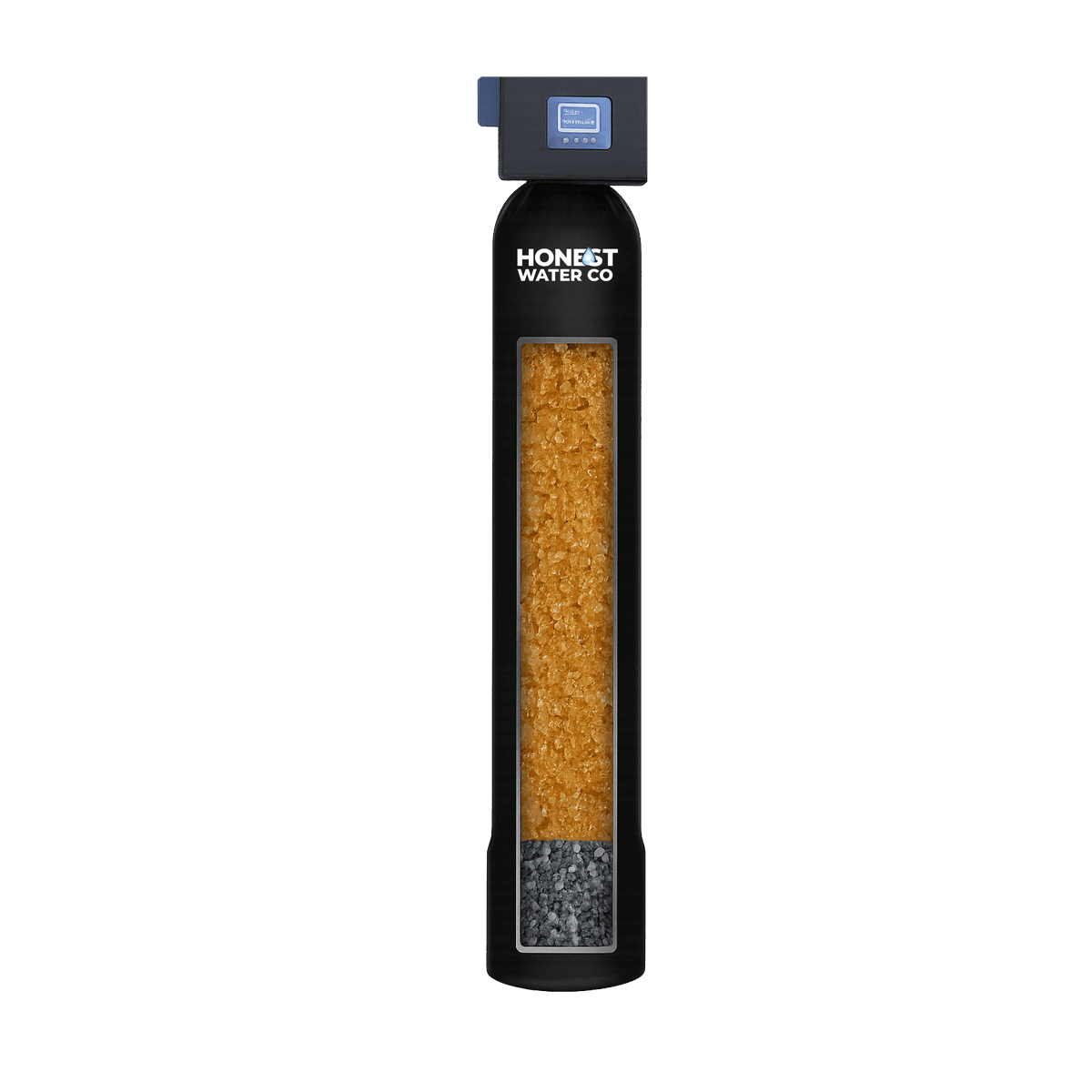 Cutaway of the softening resin bed and polishing gravel