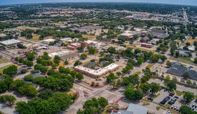 Aerial view of Allen, Texas