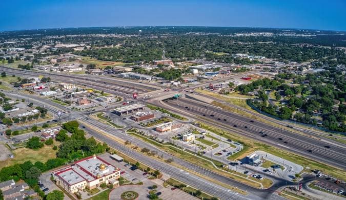 Aerial view of Euless, Texas