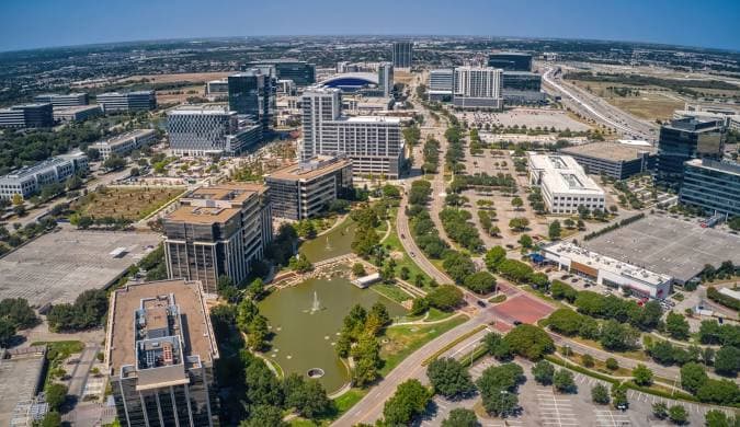 Aerial view of Frisco, Texas
